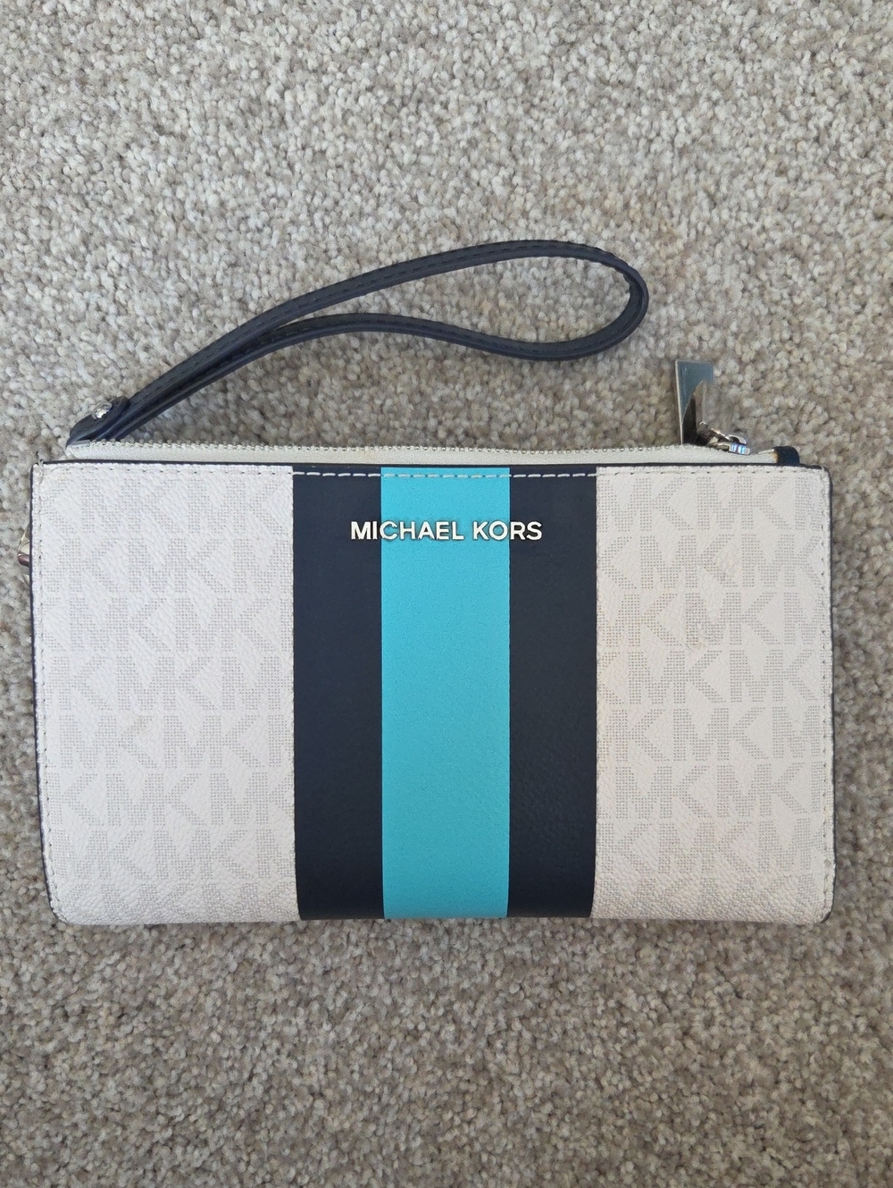Michael Kors Signature Jet Set Double Zip Wristlet Wallet